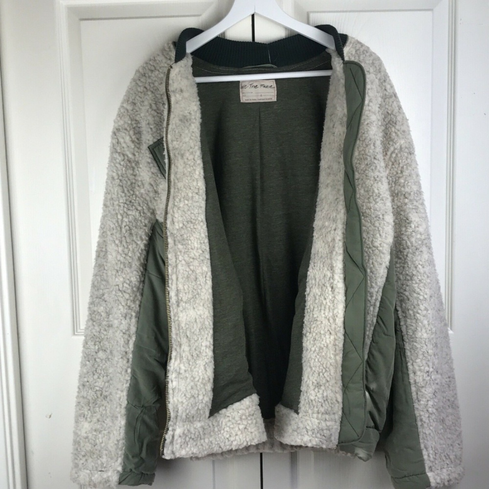 Free People Rivington Sherpa Jacket Desert Combo L - Picture 7 of 7